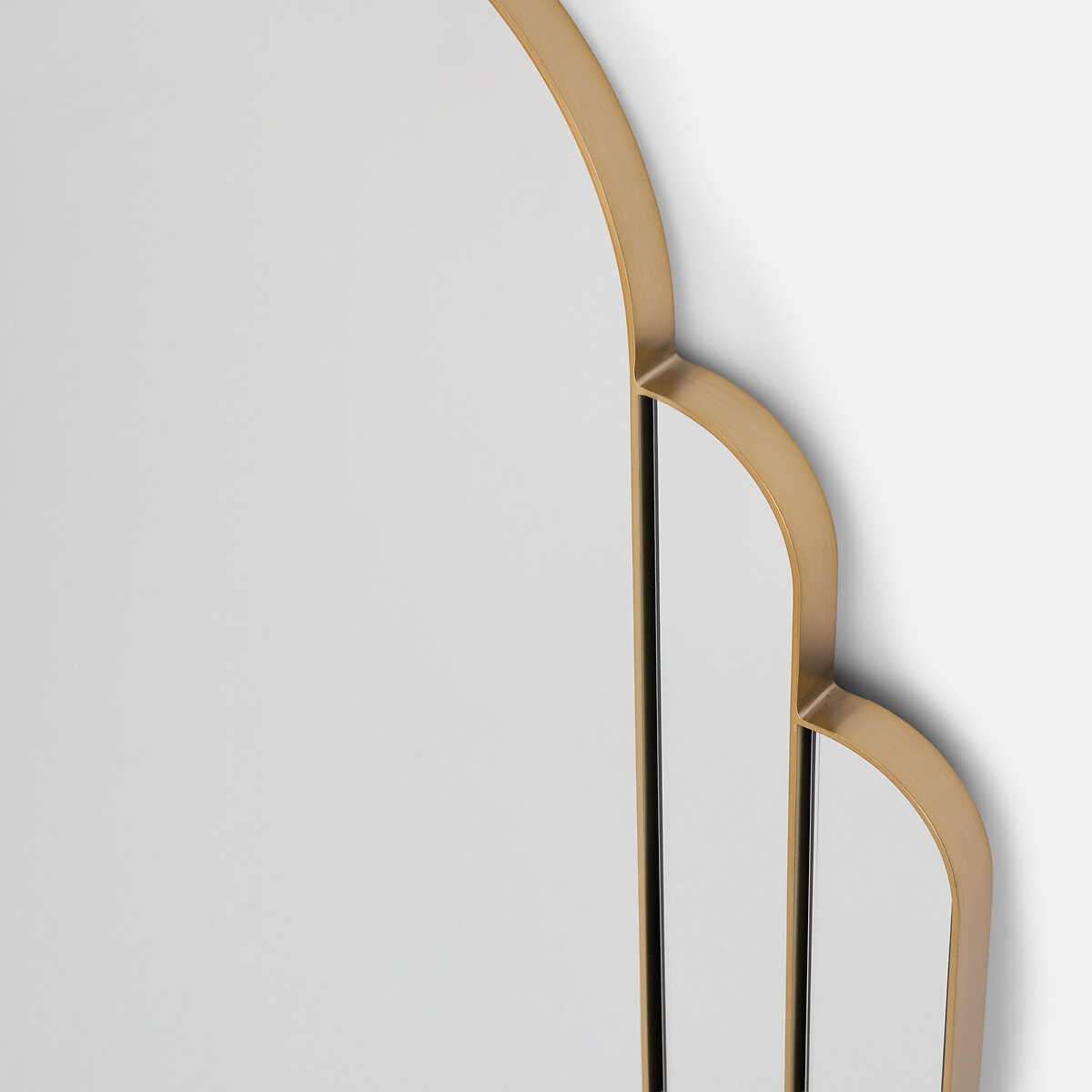 Miroir mural, métal fer laitonné, longueur 72 x hauteur 80 cm, ARCIA laiton, LA REDOUTE INTERIEURS