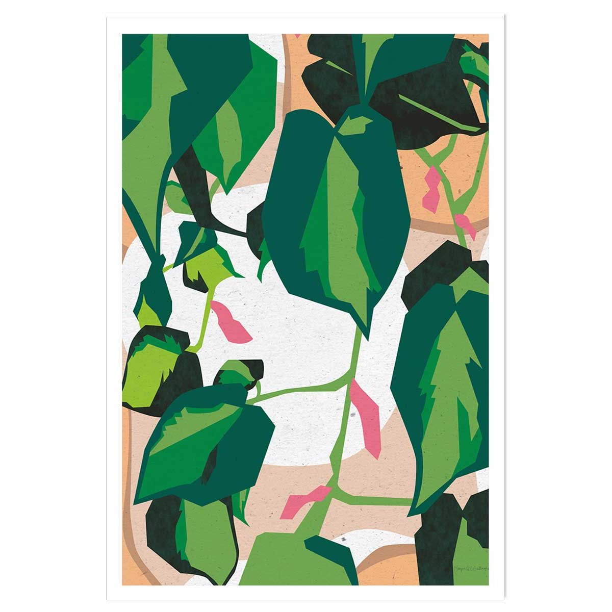Poster green touch affiche seule, HEXOA