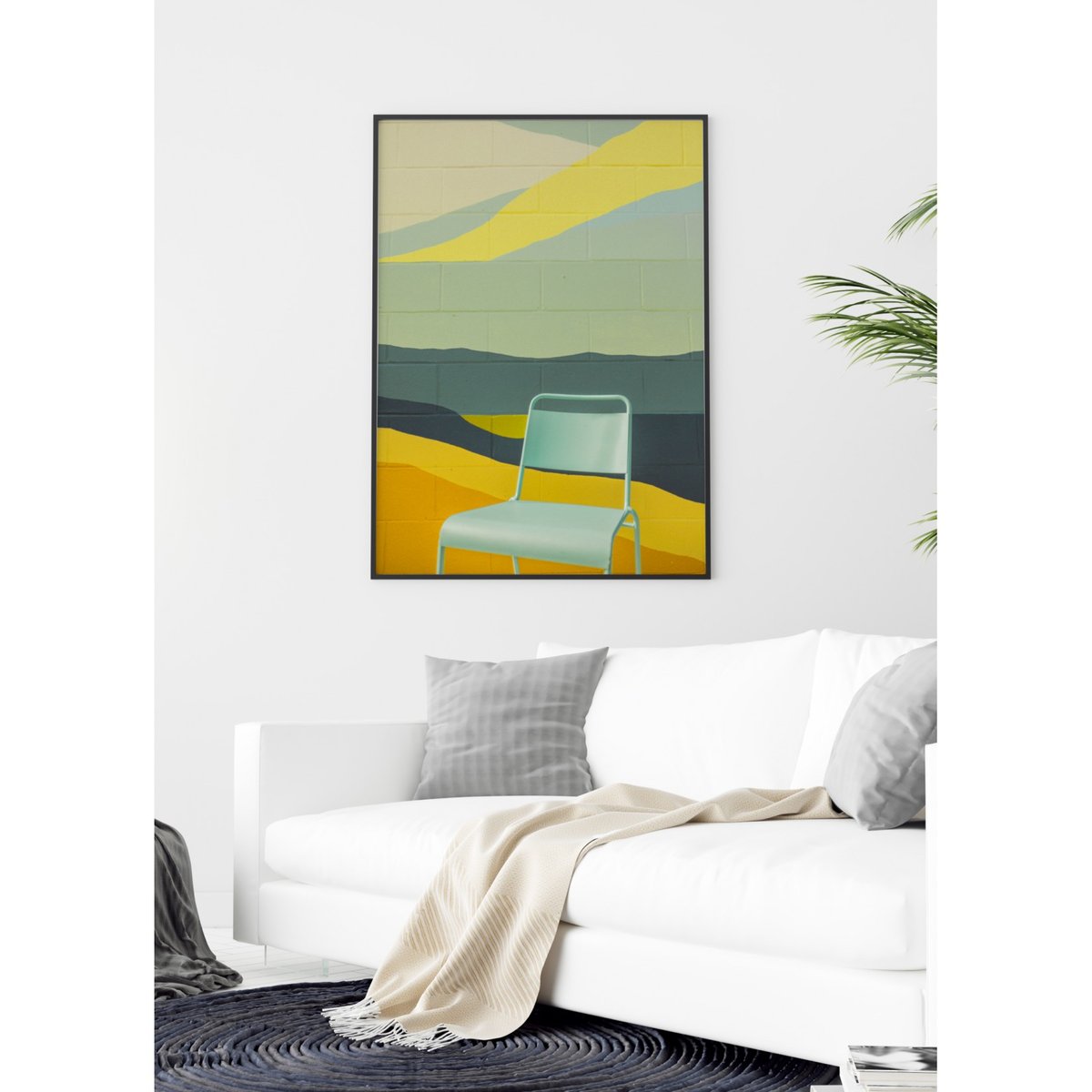 Affiche Colorful Wall blanc, L'AFFICHERIE