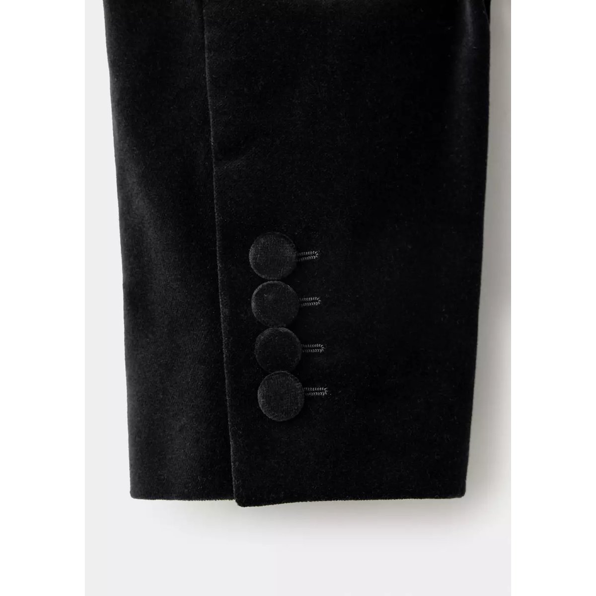 Blazer 100 % coton, velours noir, MANGO MAN