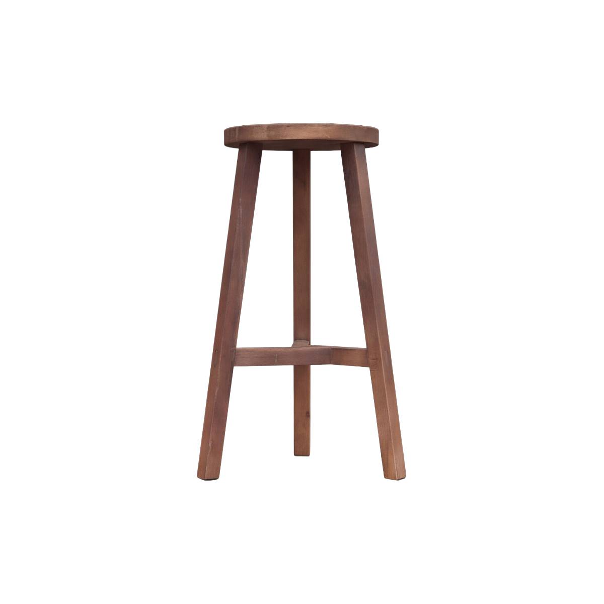Tabouret de bar en bois recyclé INDRA bois foncé, MADE IN MEUBLES