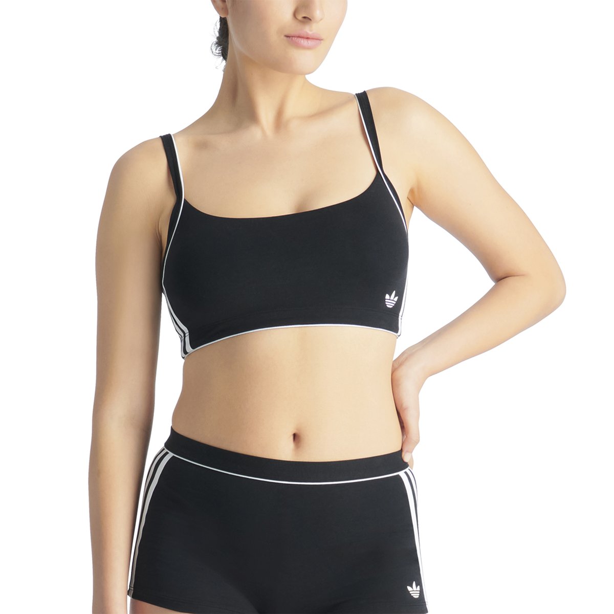 Brassière, CONFORT COTON FLEX ADICOLOR noir, ADIDAS SPORTSWEAR