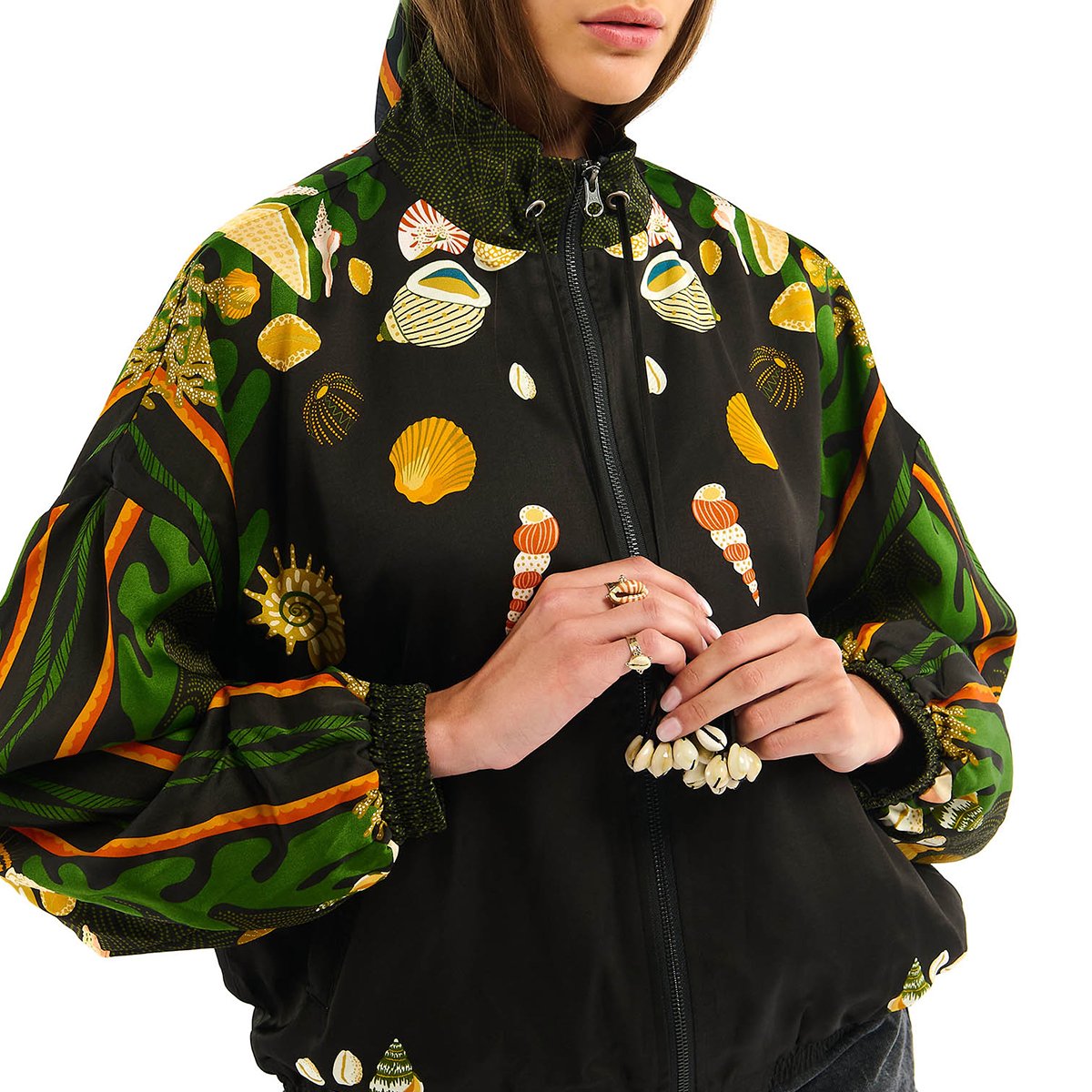 Veste bomber à motifs BETSIE noir, WILD