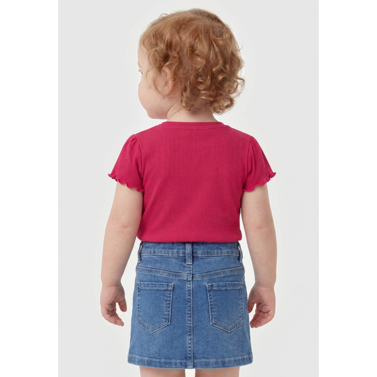 T-Shirt En Maille Côtelée fuchsia, GUESS KIDS