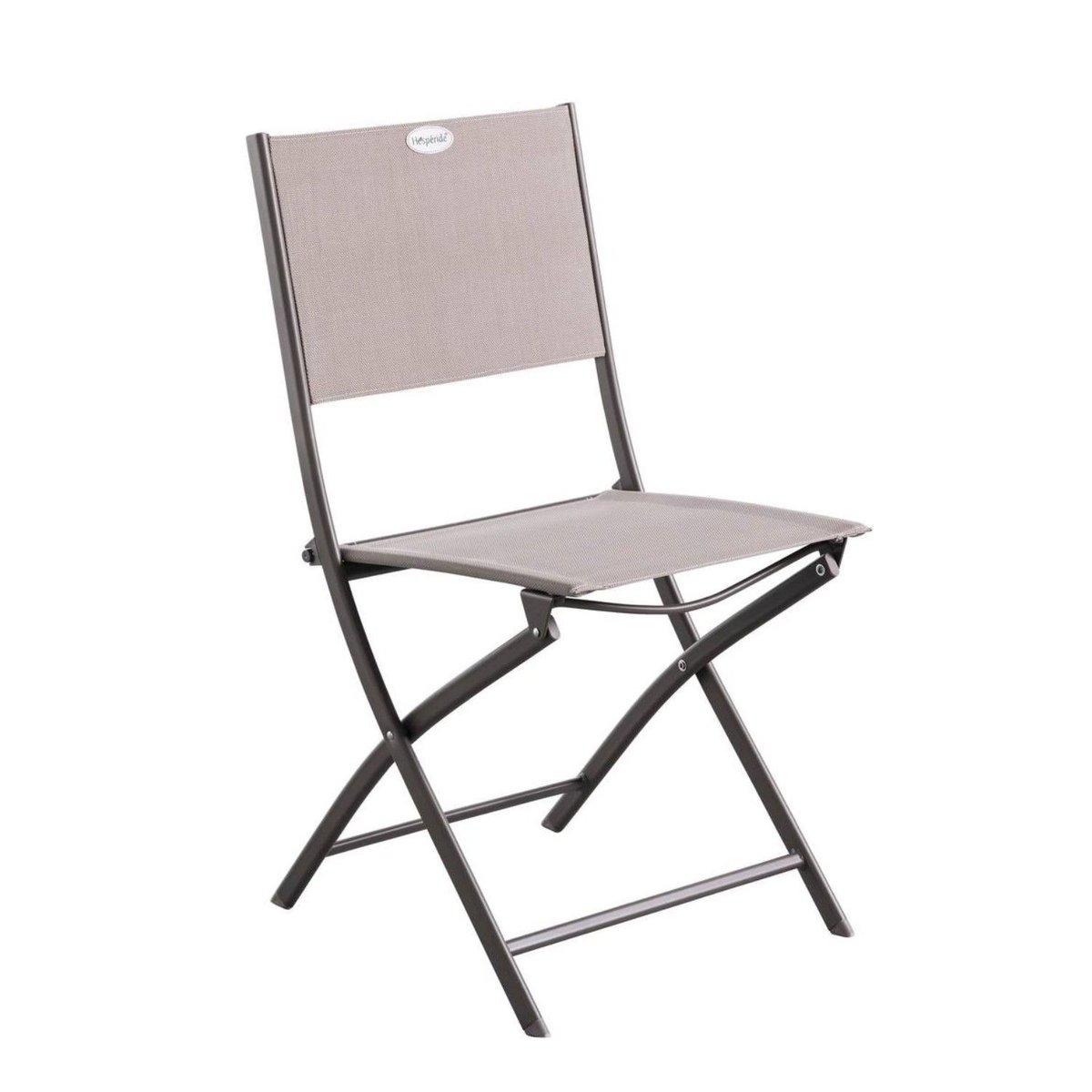 Lot de 4 chaises de jardin pliables MODULA taupe, TOILINUX