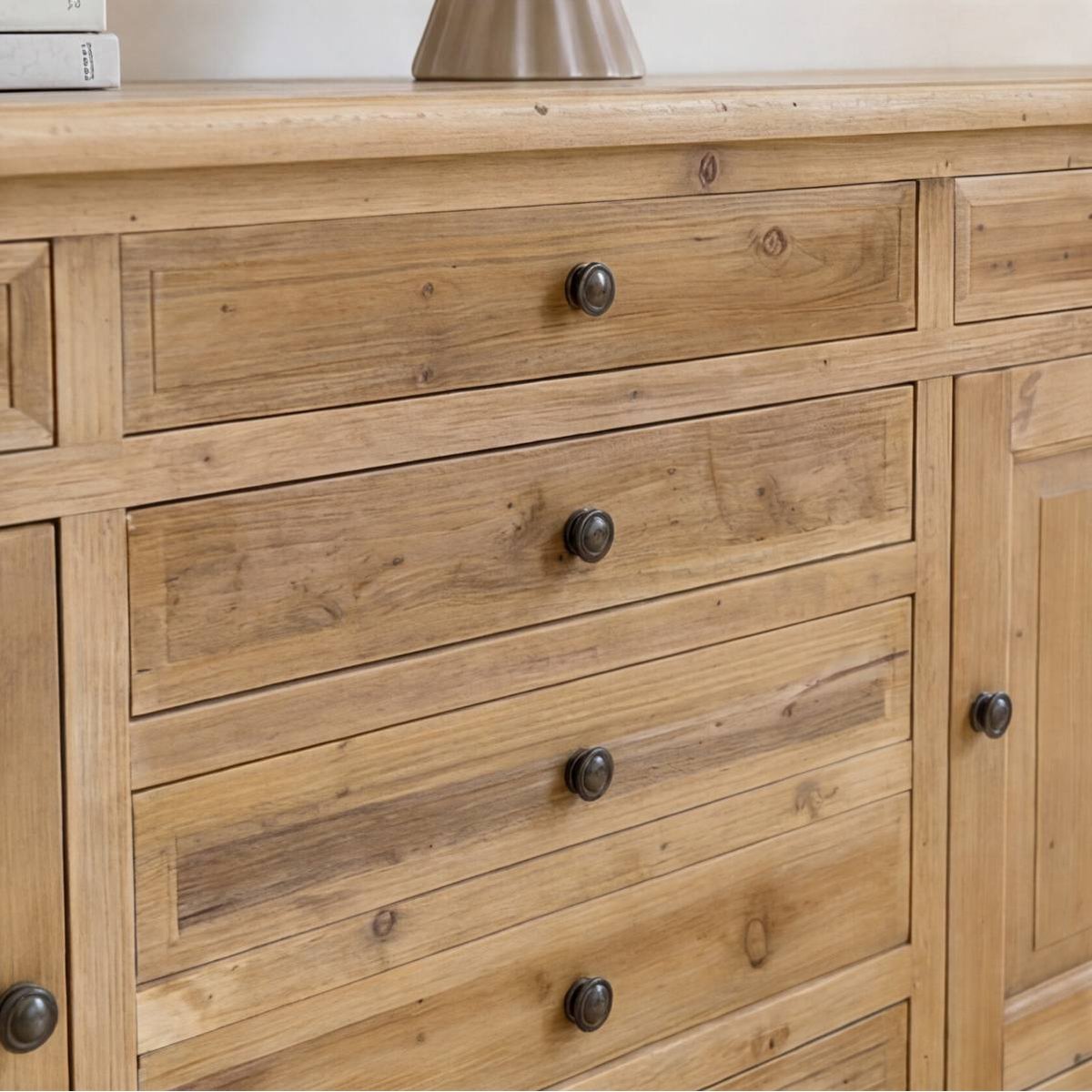 Buffet en bois recyclé GARANCE bois clair, MADE IN MEUBLES 