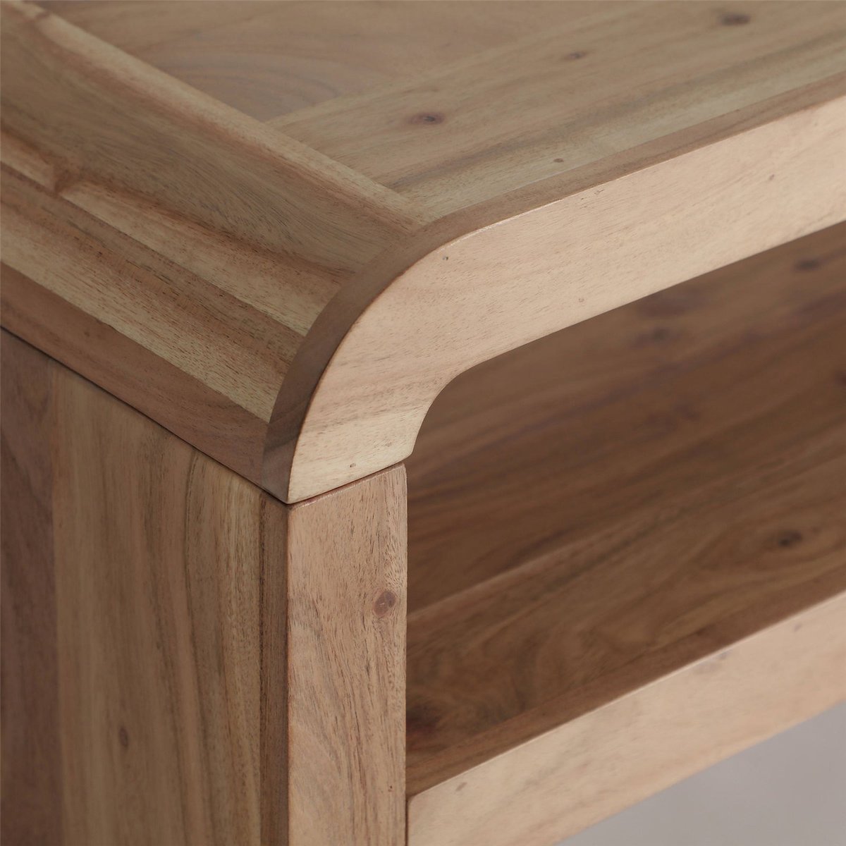 Meuble tv en bois d'acacia, Démontable bois d'acacia clair naturel, RECOLLECTION