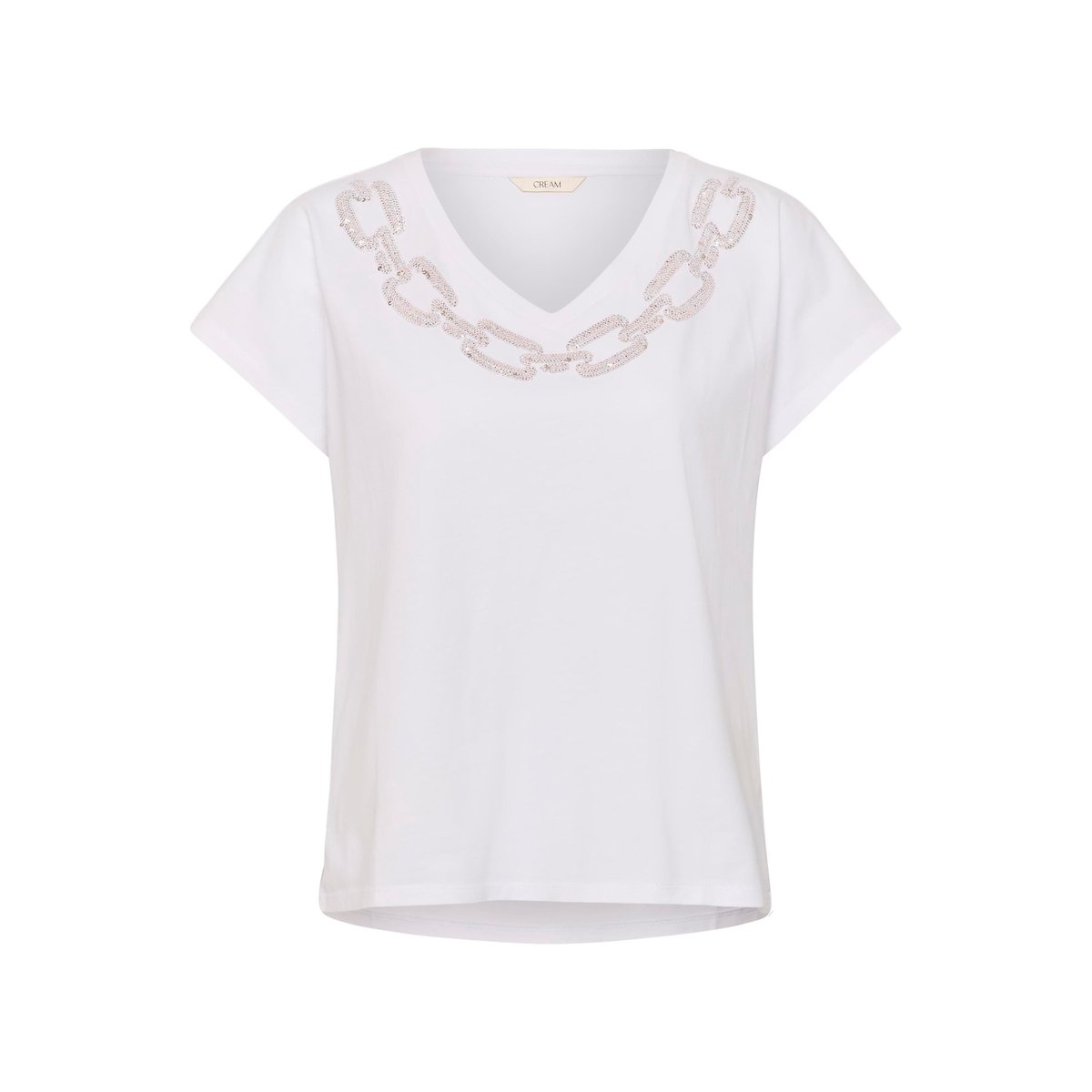 T-shirt à manches courtes blanc snow white, CREAM