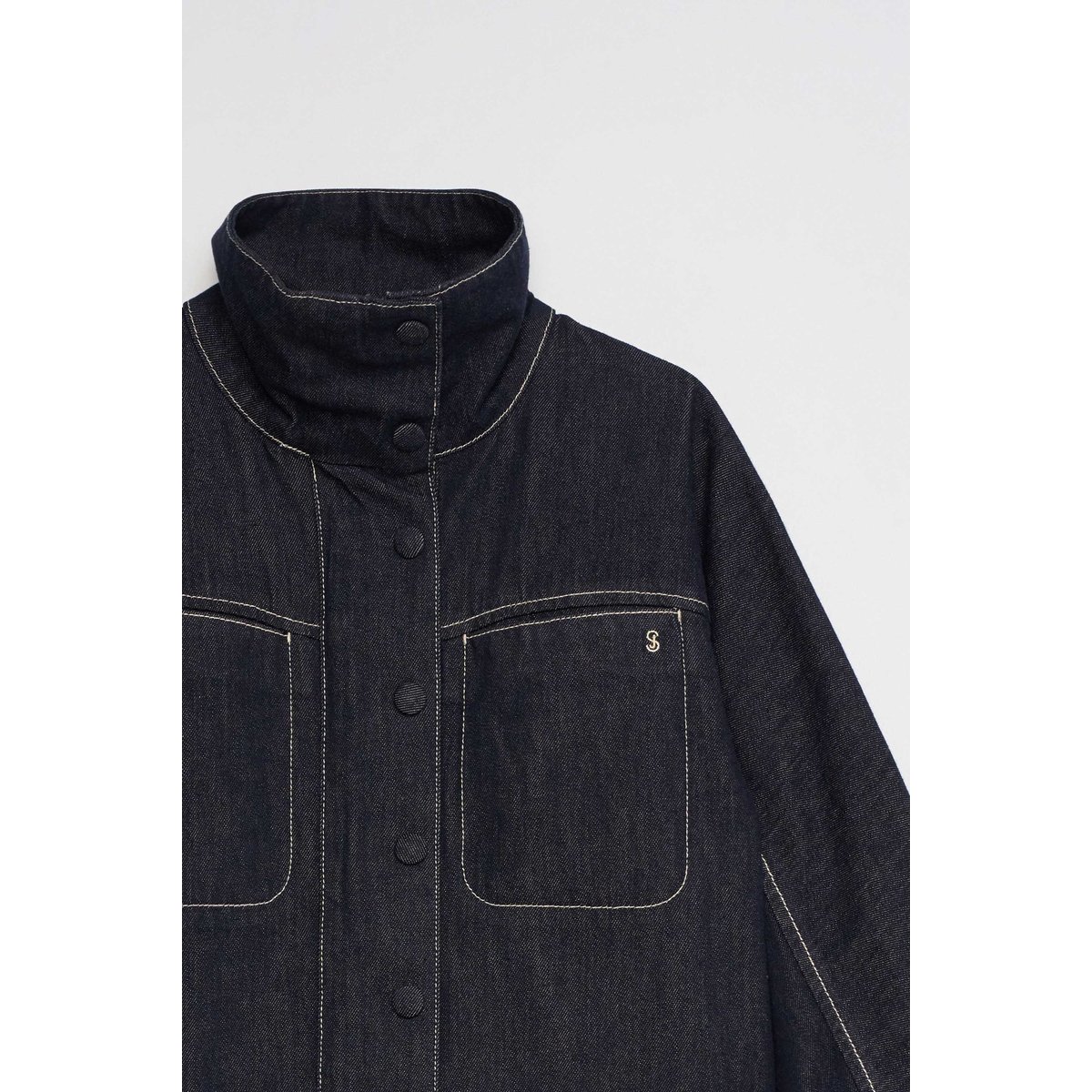 BOMBER DENIM ATELIER bleu foncé, SALSA JEANS