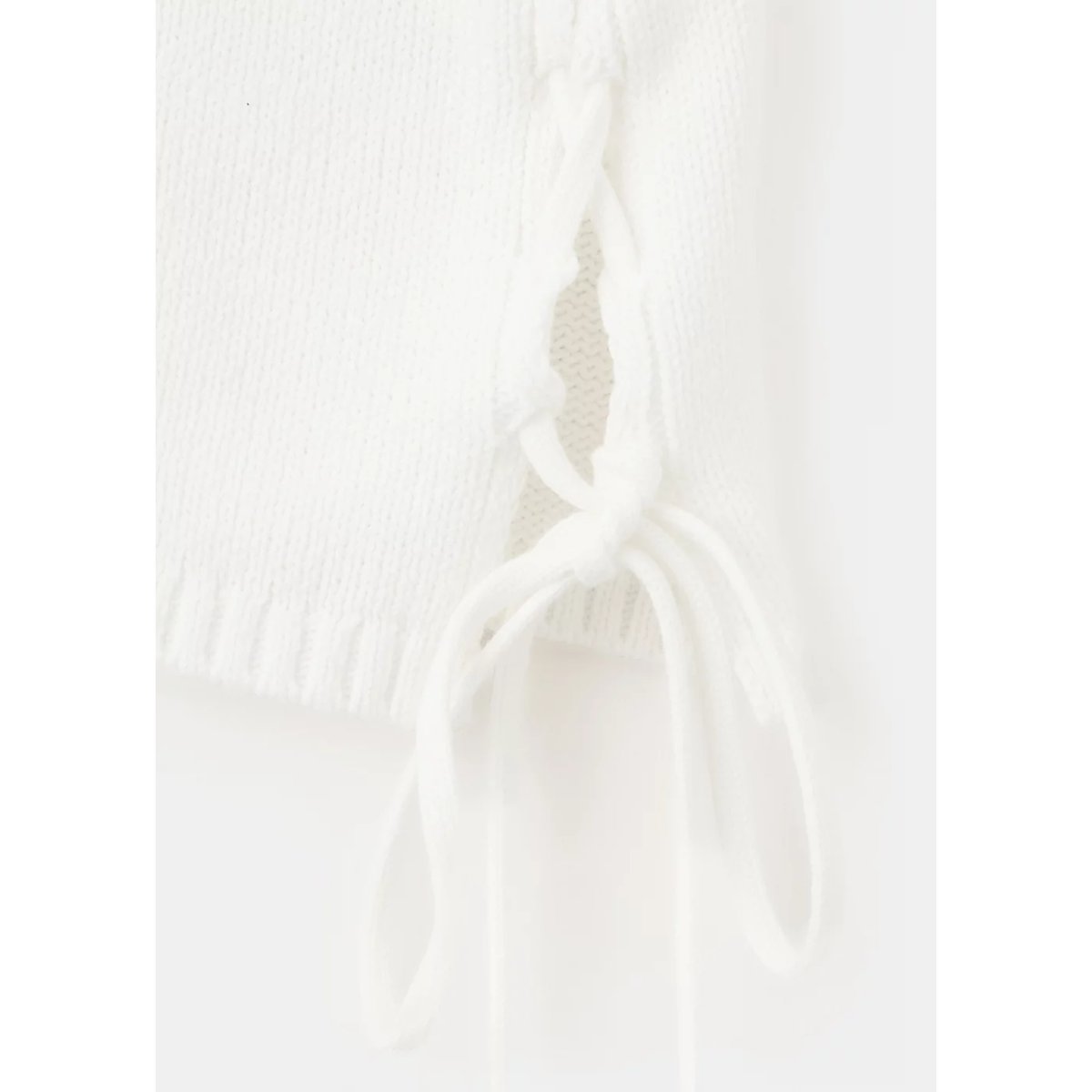 Pull maille ouvertures nœuds blanc cassé, MANGO TEEN