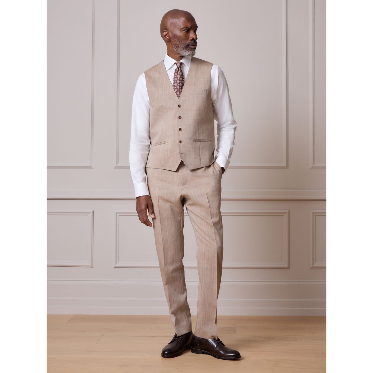 Gilet de costume nova fides en laine Signature naturel, NEXT