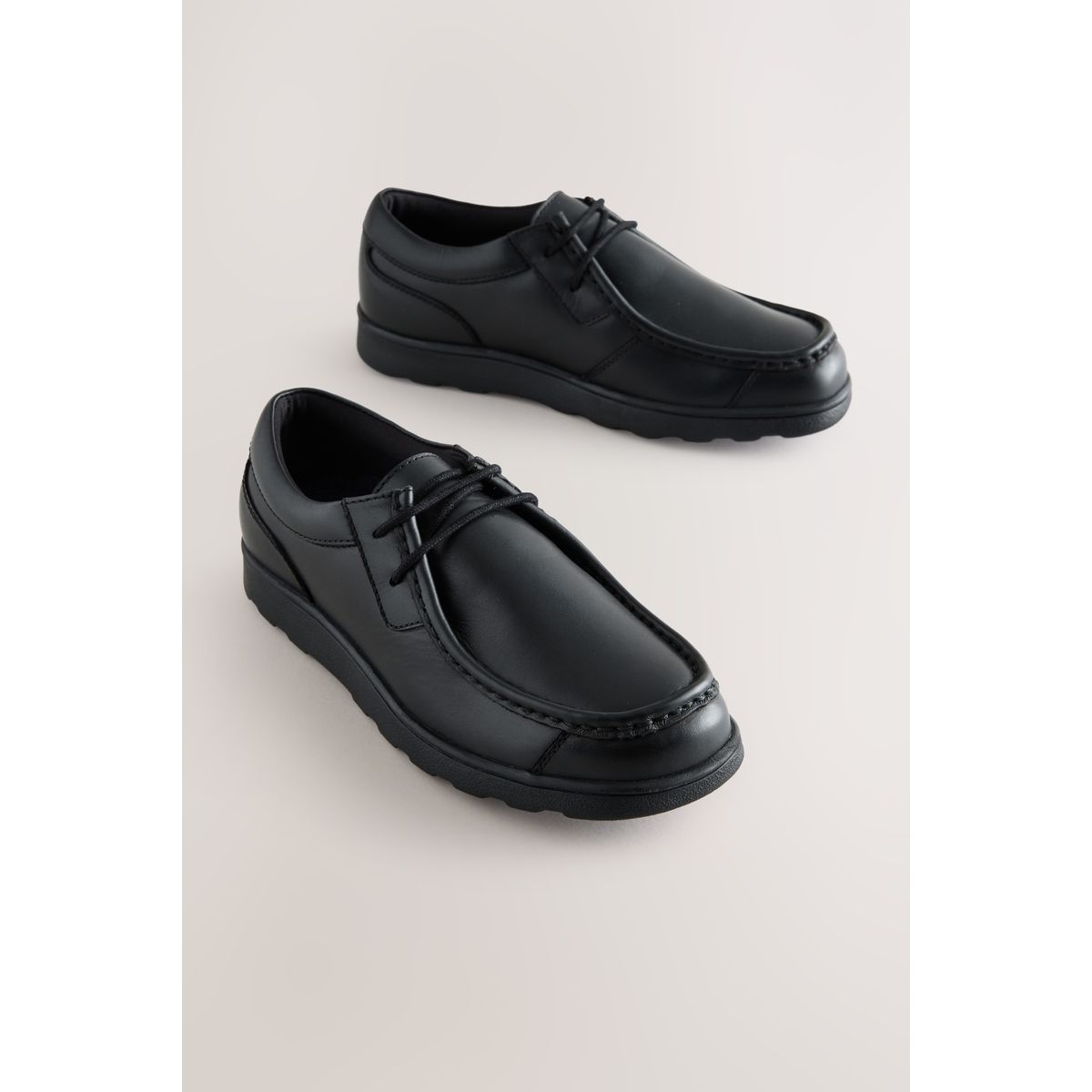 Chaussures en cuir à lacets pour l’école noir, NEXT
