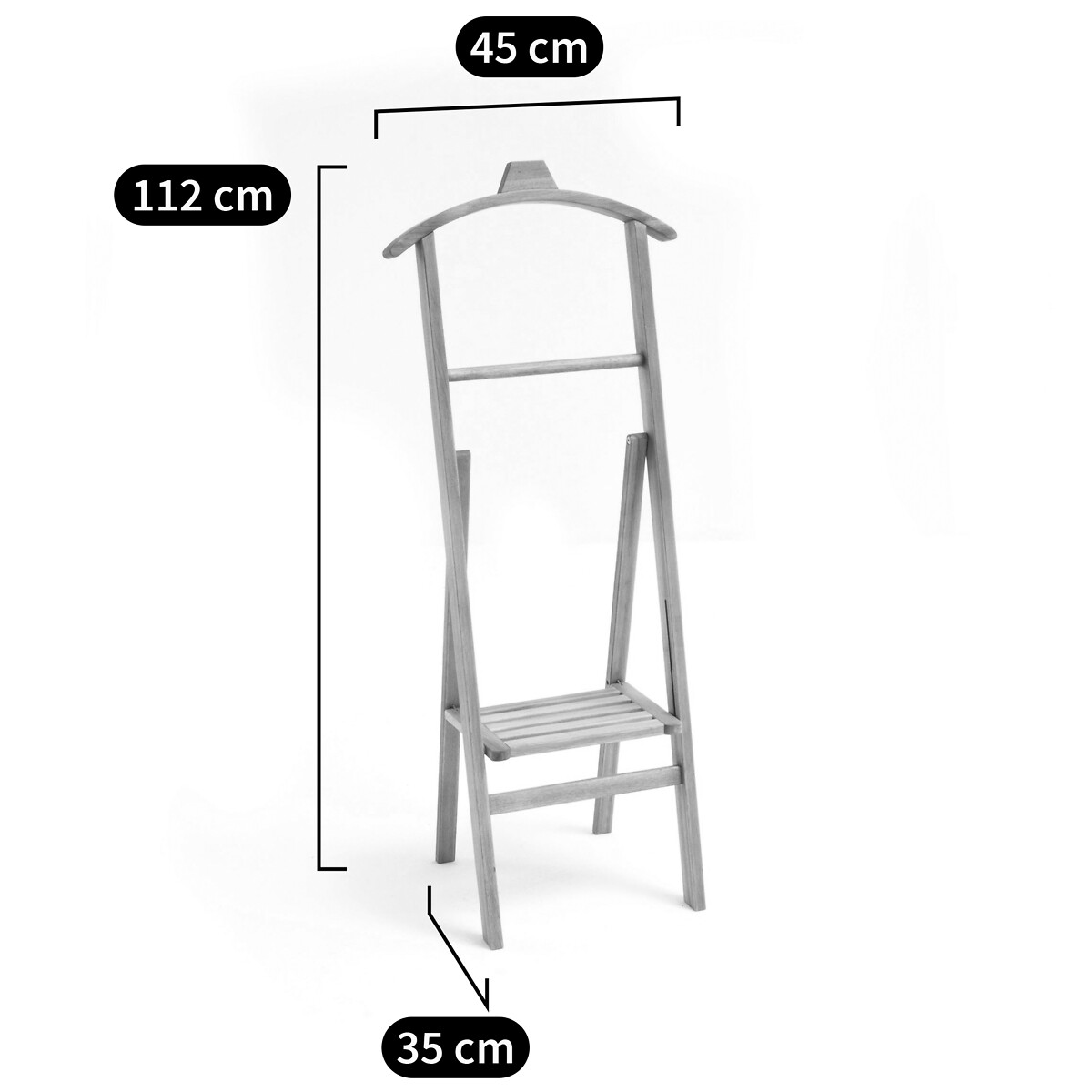 Rinkita Acacia Folding Valet acacia, SO'HOME