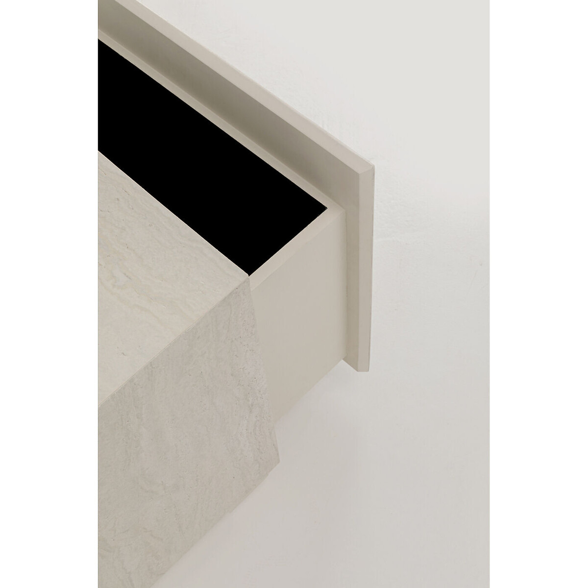 Beistelltisch Travertino Drawer 45x45cm beige, KARE DESIGN