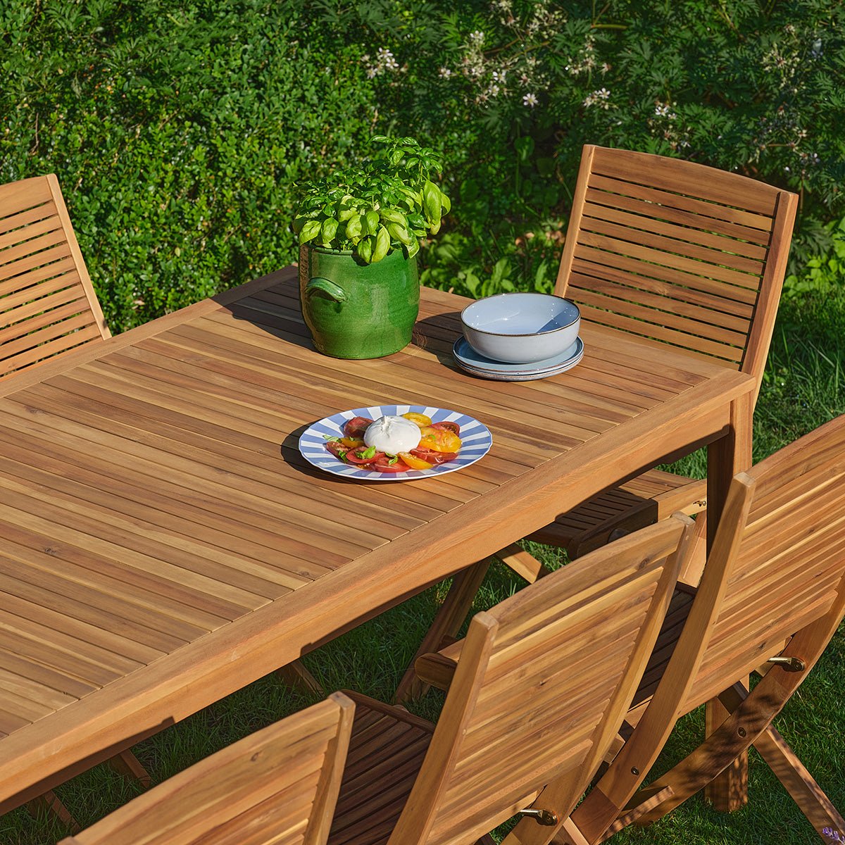 Table de jardin en acacia massif 200 cm MILOS naturel, BERAH GETAH