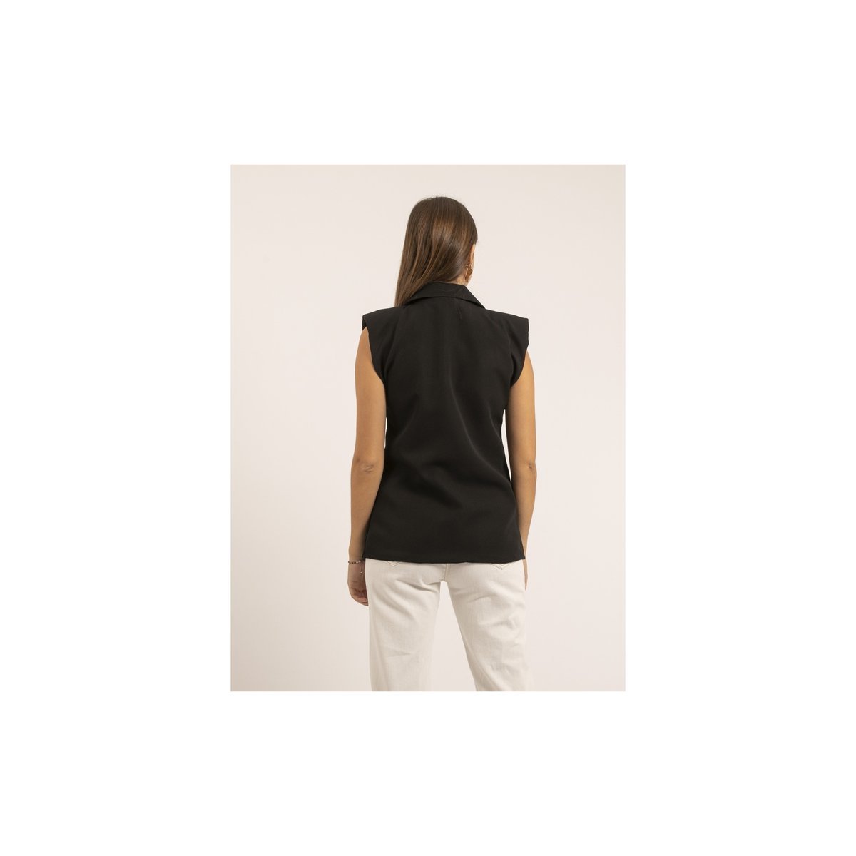 Blazer Sans Manches Uvida noir, DONA LISA
