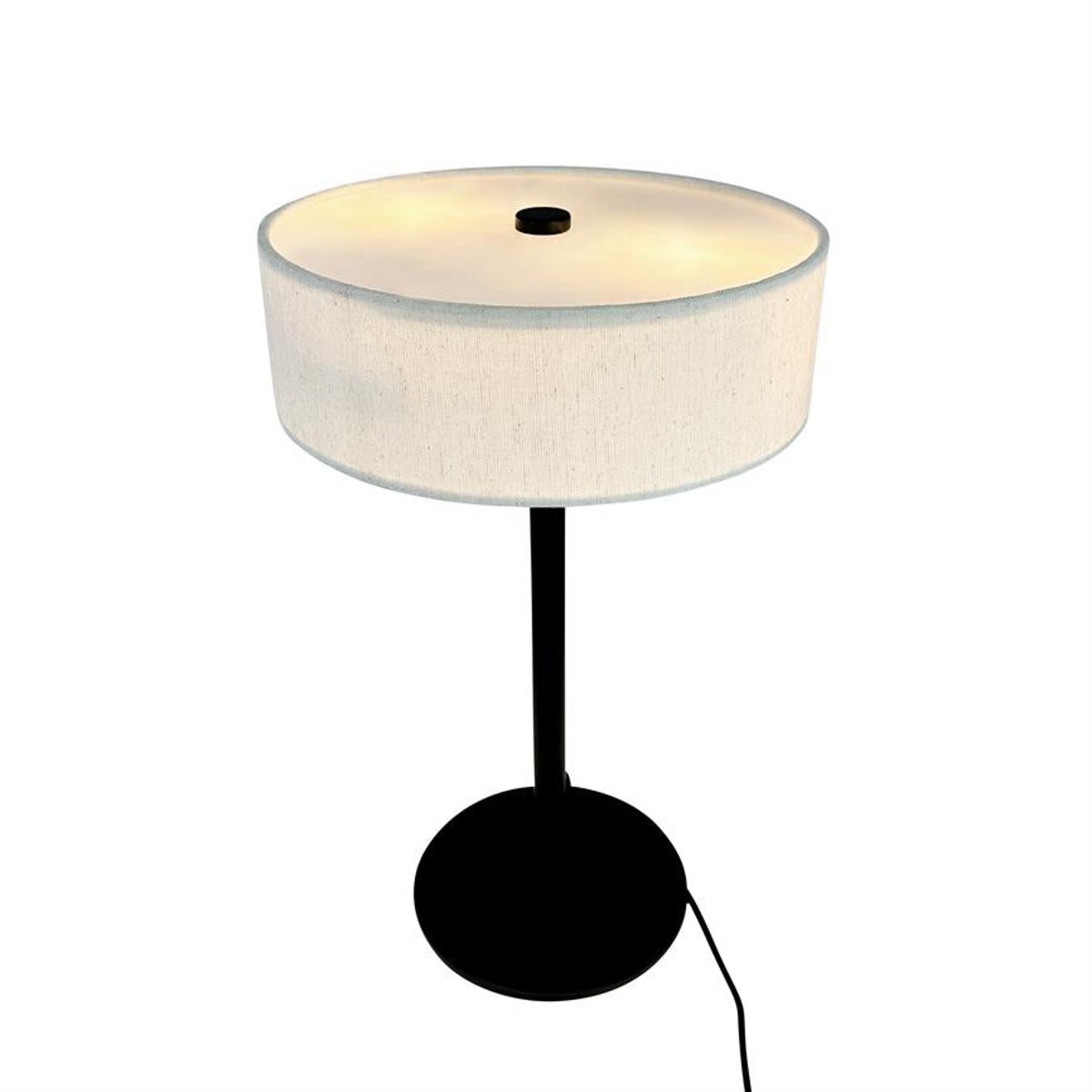 Lampe à poser en métal et tissu Noir/Blanc Calix noir/blanc, DYBERG LARSEN