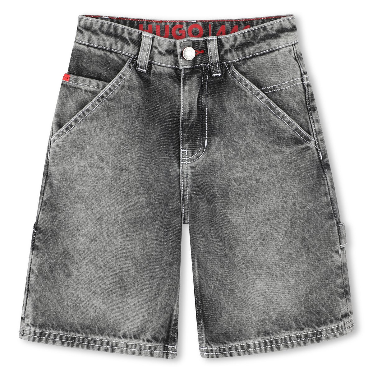 Bermuda en jean à poches z21 denim black lave, HUGO KIDSWEAR