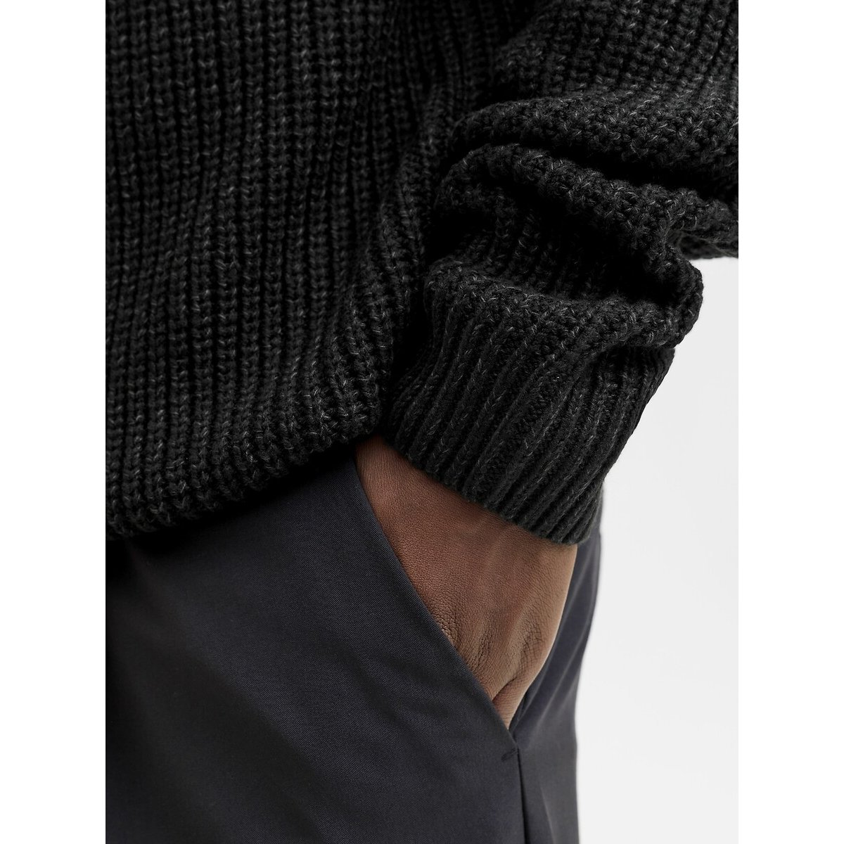 Pull col rond noir, JACK & JONES