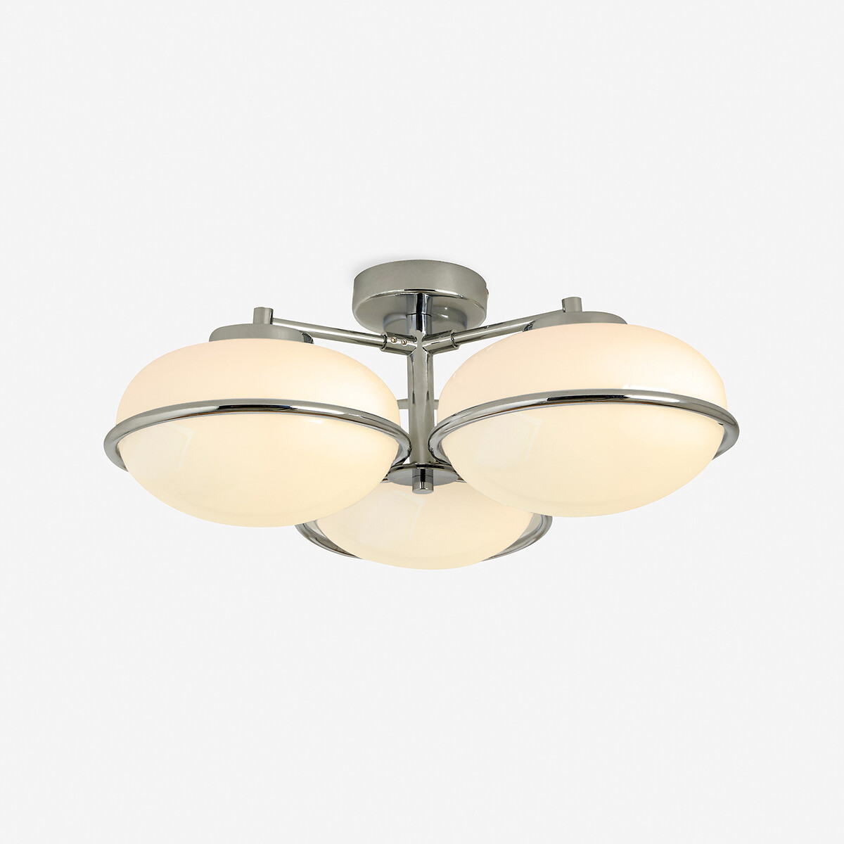 MADE.COM Piper 3-Light Semi-Flush Ceiling Light chrome, MADE