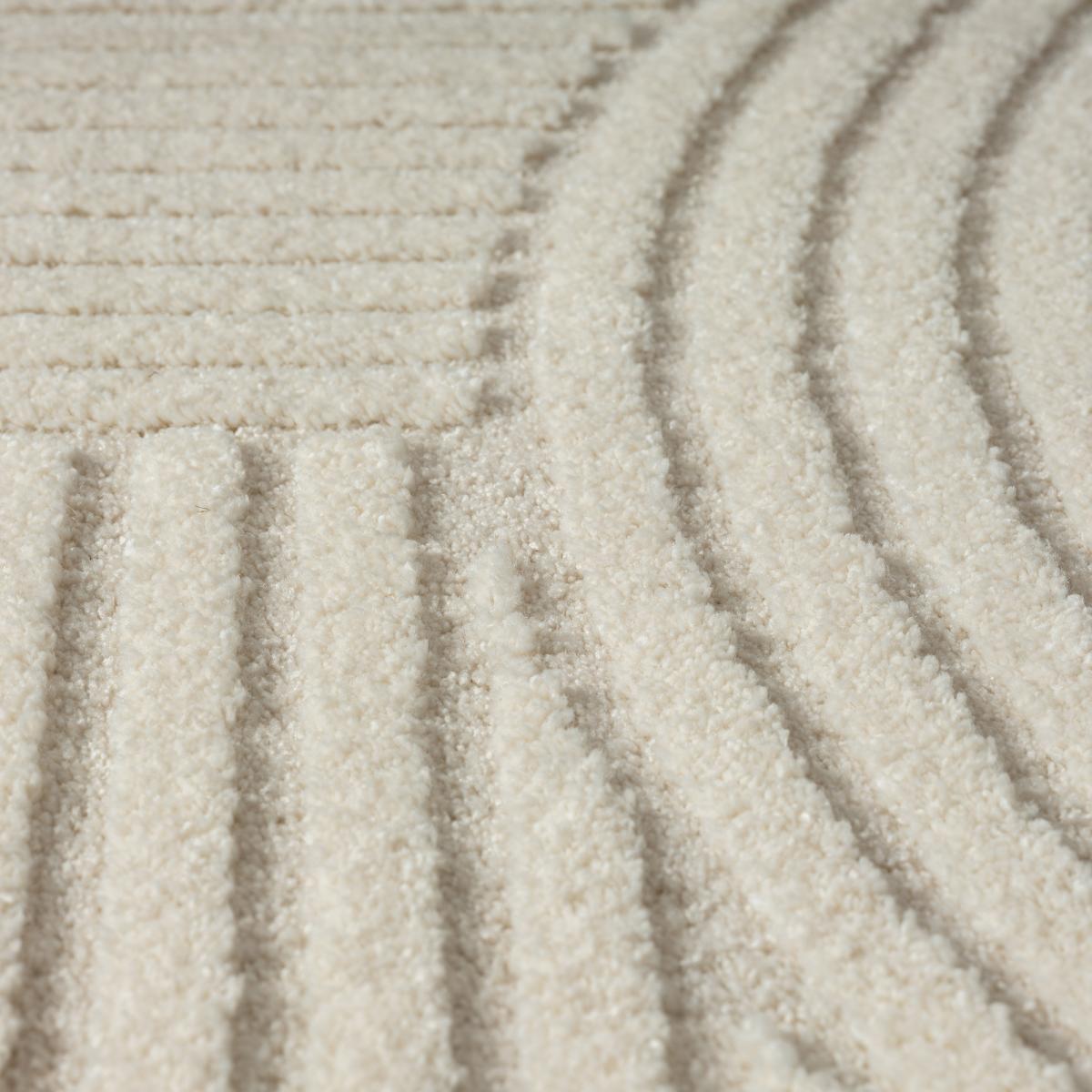 Tapis salon et chambre tissé motif simple LYN9 CERNAN écru, UN AMOUR DE TAPIS