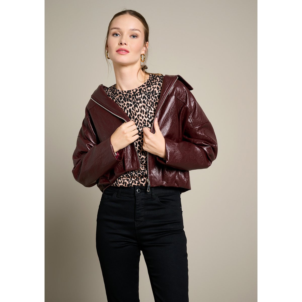 Pull à imprimé léopard lt beige, LOLALIZA