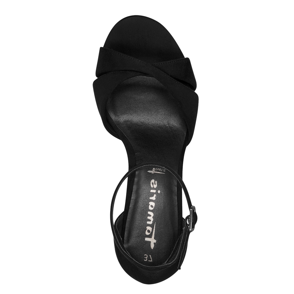 Sandales à talon noir, TAMARIS