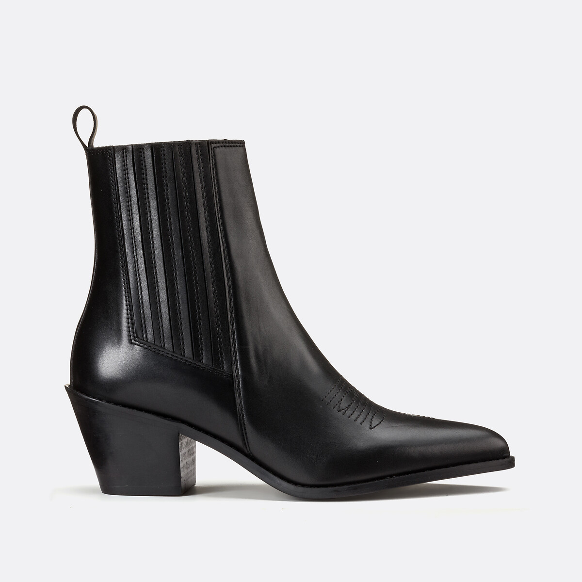 Signatures Doriane Western Boots in Leather black, LA REDOUTE COLLECTIONS