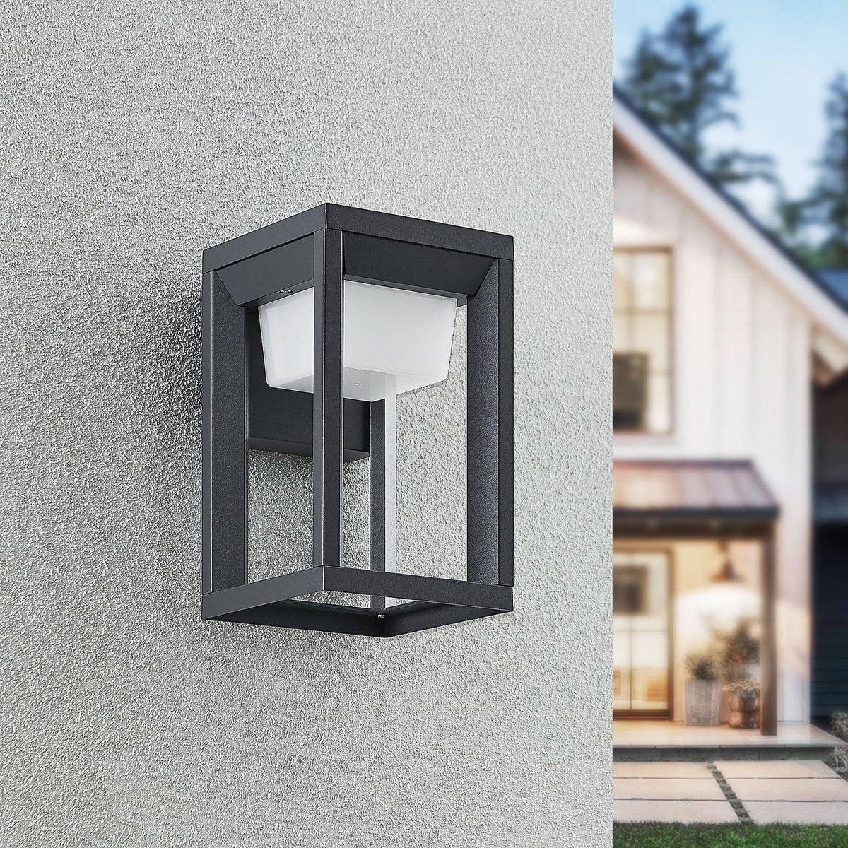 Applique extérieure en aluminium moderneLED anthracite, PRIOS
