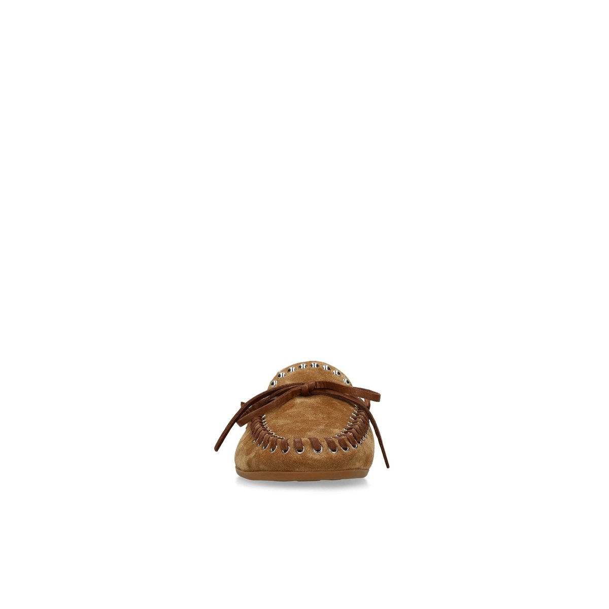 Chaussures bateau en daim avec clous marron, SACHA