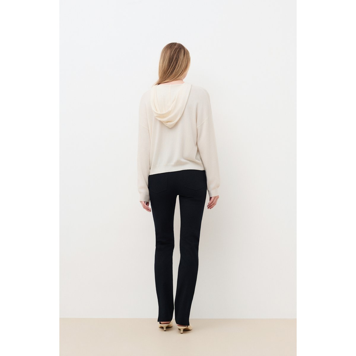 Pull ample à capuche cachemire MDUSTIN ecru, CAROLL
