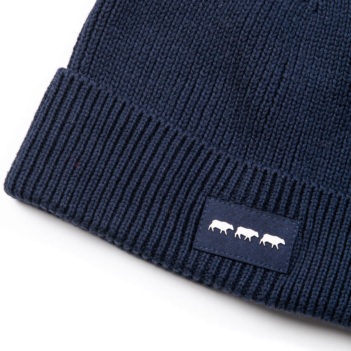 Bonnet en tricot bleu marine, MISE AU GREEN