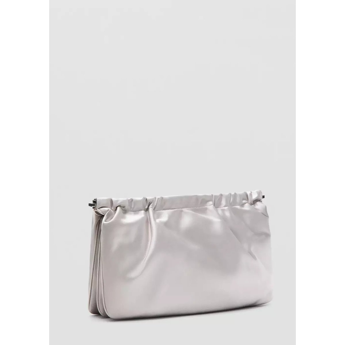 Sac porté main satiné gris clair/pastel, MANGO