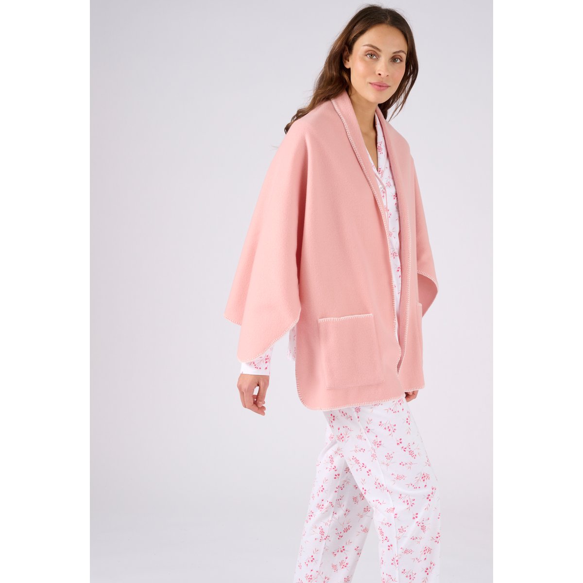 Châle Thermolactyl  maille polaire rose, DAMART