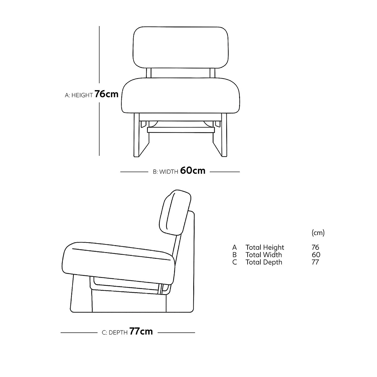 Kino Acacia Wood Armchair dark acacia wood, SWOON