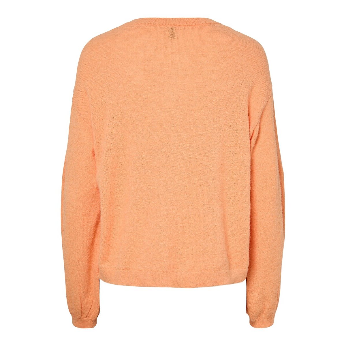 Vest met ronde hals en knoopsluiting oranje , PIECES