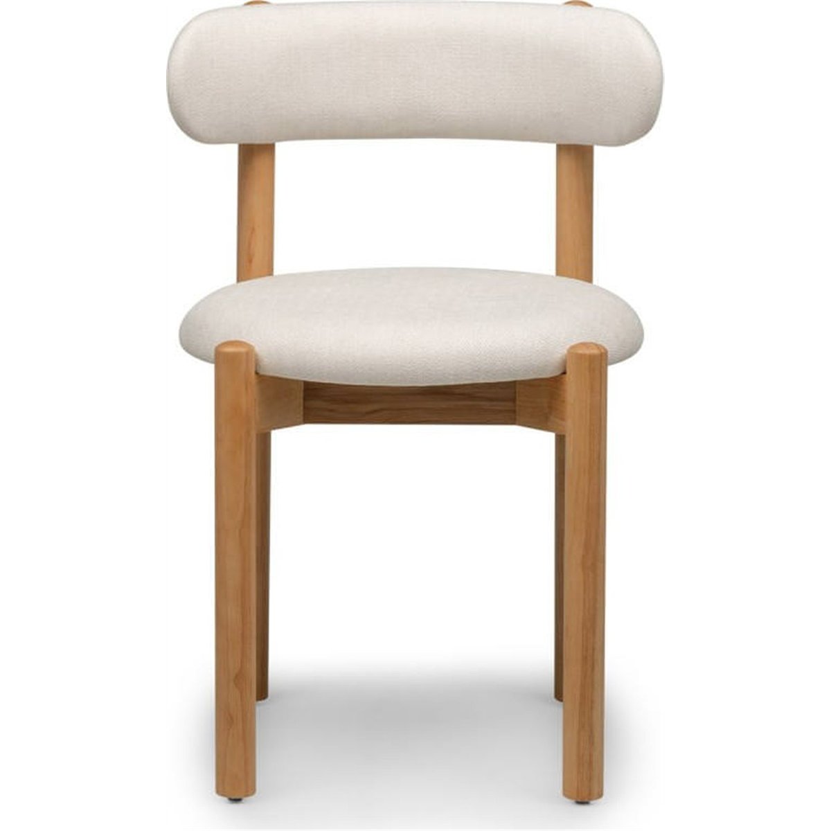 Chaise de salle à manger en bois YANG crème et bois naturel, RECOLLECTION