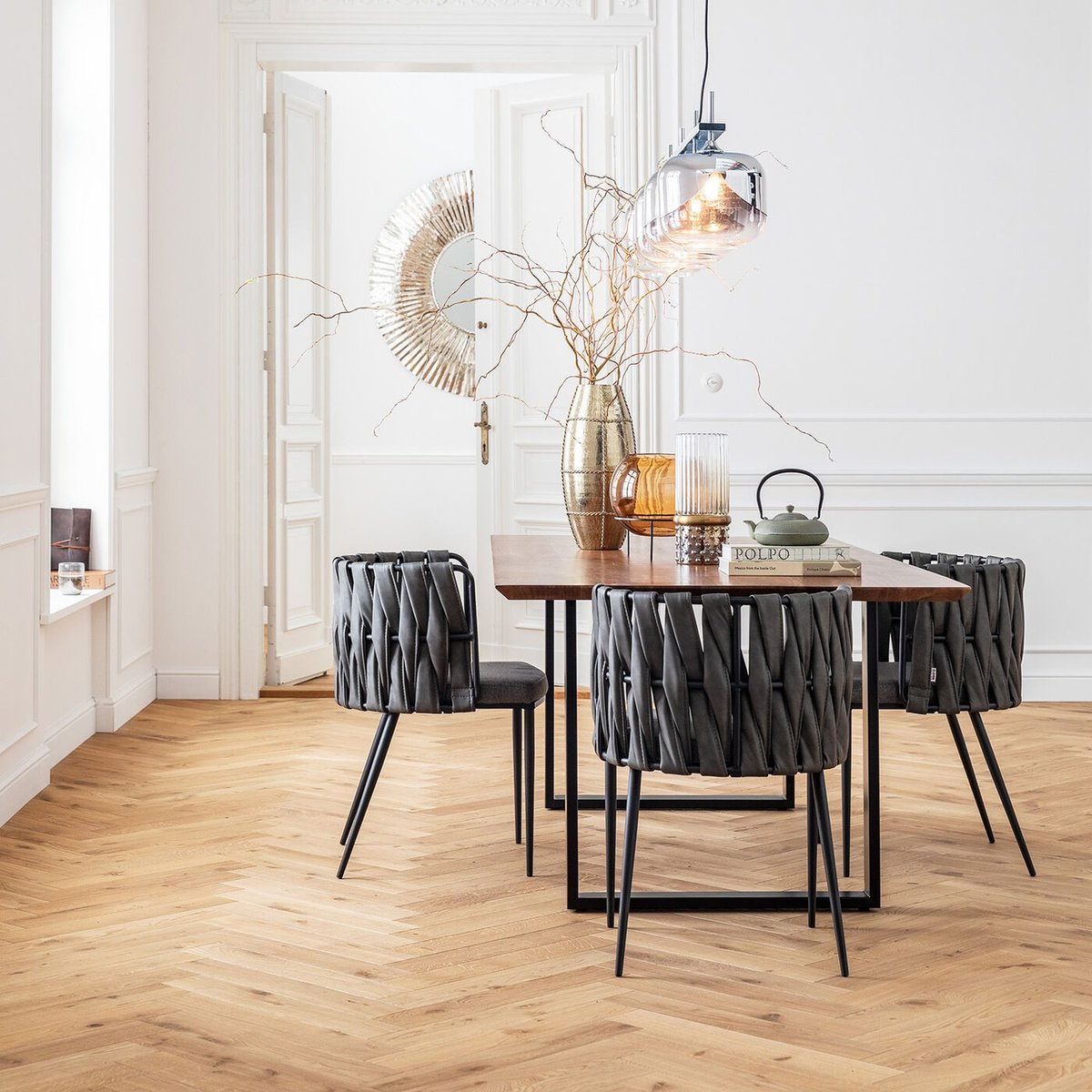 Chaise avec accoudoirs, CHEERIO gris, KARE DESIGN