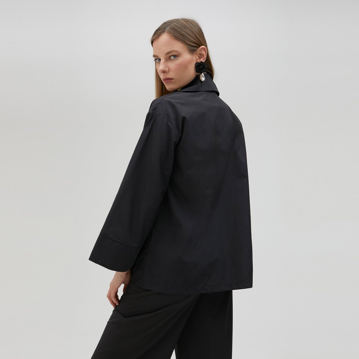 Blazer à manches Kimono longues noir, LOLA CASADEMUNT