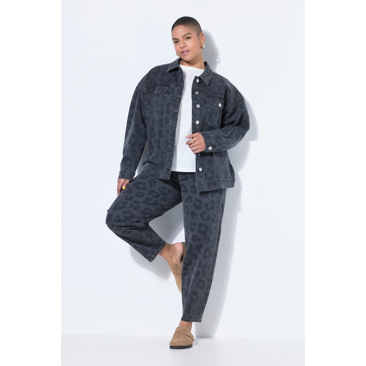 Veste en jean oversize jean gris foncé, STUDIO UNTOLD