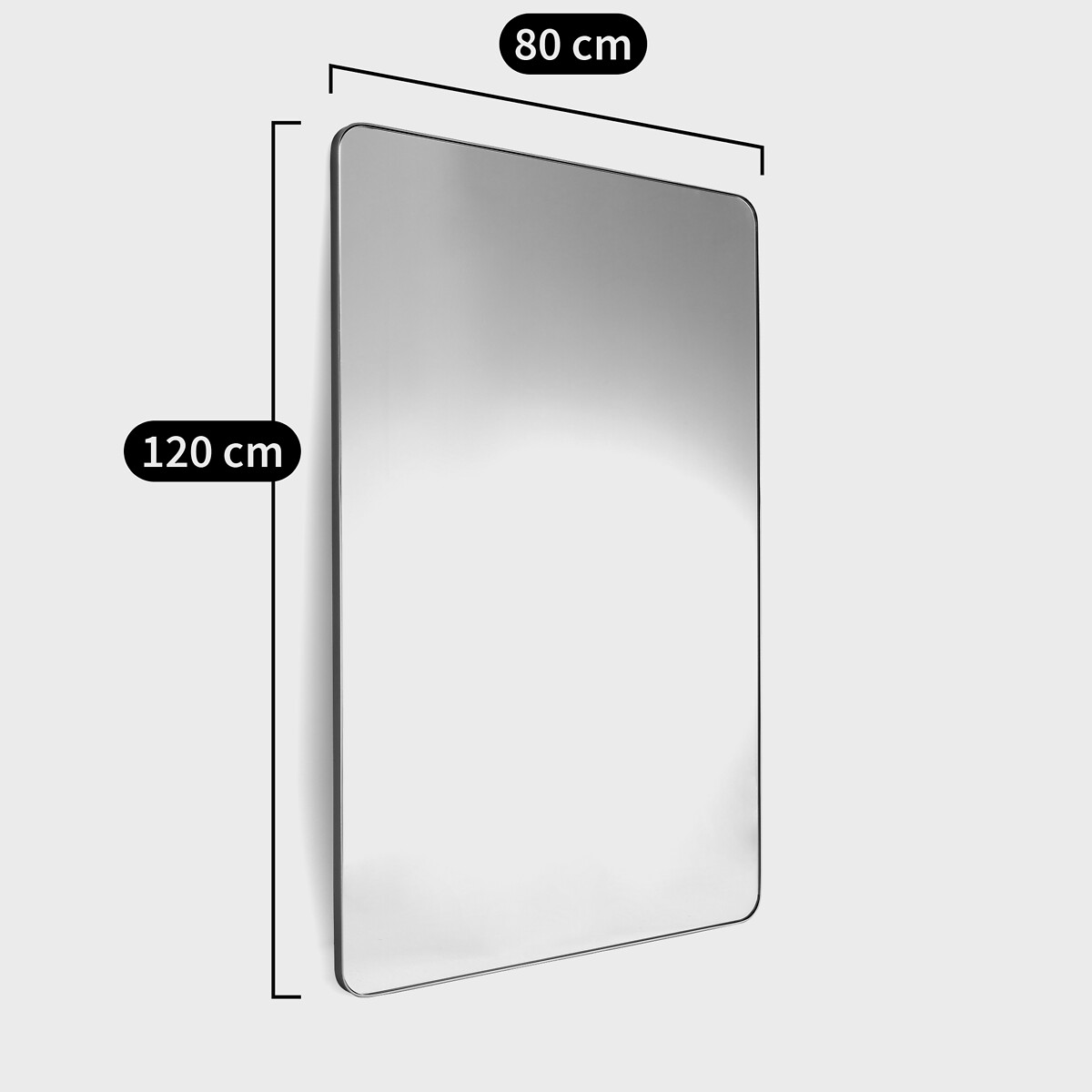 Miroir rectangulaire, en métal fer, largeur 80 x hauteur 120 cm, IODUS laiton, LA REDOUTE INTERIEURS