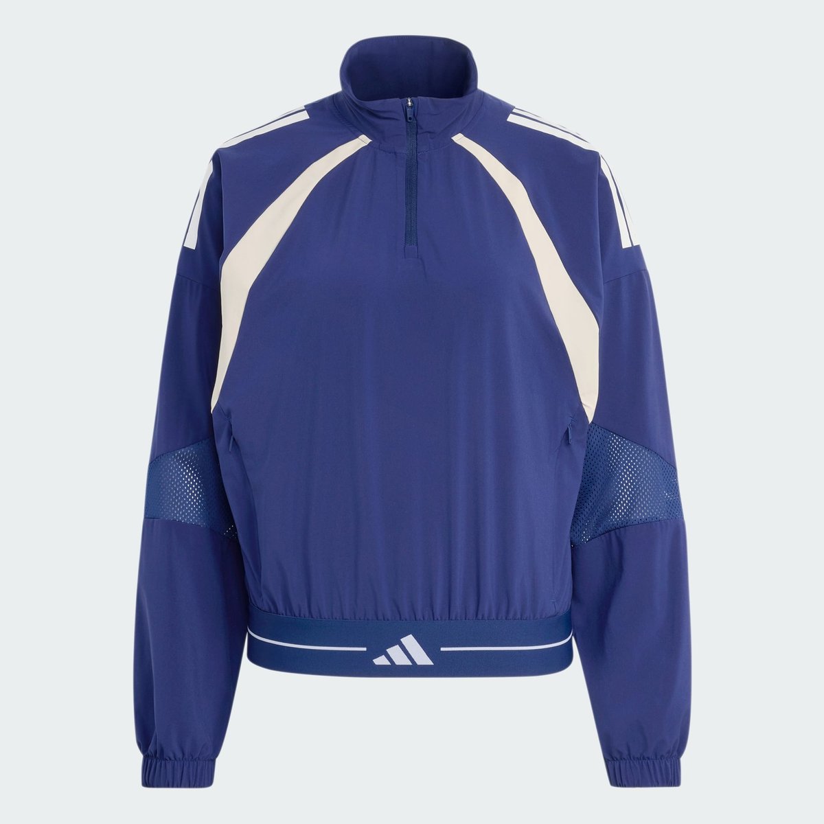 Veste De Survêtement 1/4 Zip Toile Color Block 3 Bandes Hyperglam Veste De Survêtement 1/4 Zip Toile Color Block 3 Bandes Hyperglam dark blue, adidas Performance