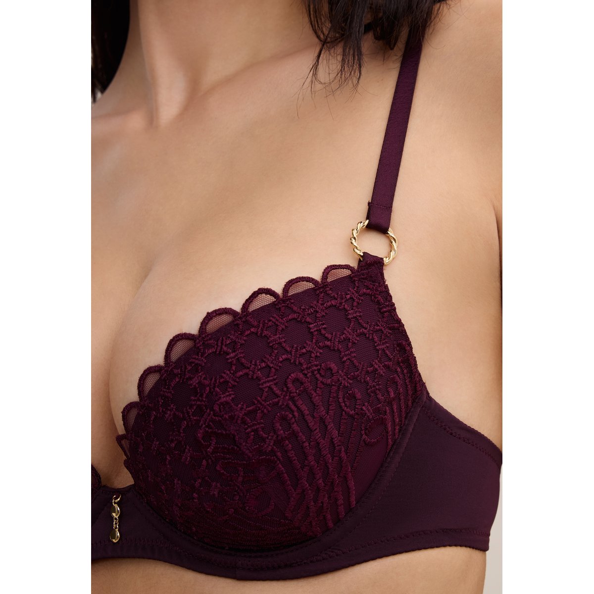 Soutien-gorge Push up coques Eloge du Desir violet, AUBADE