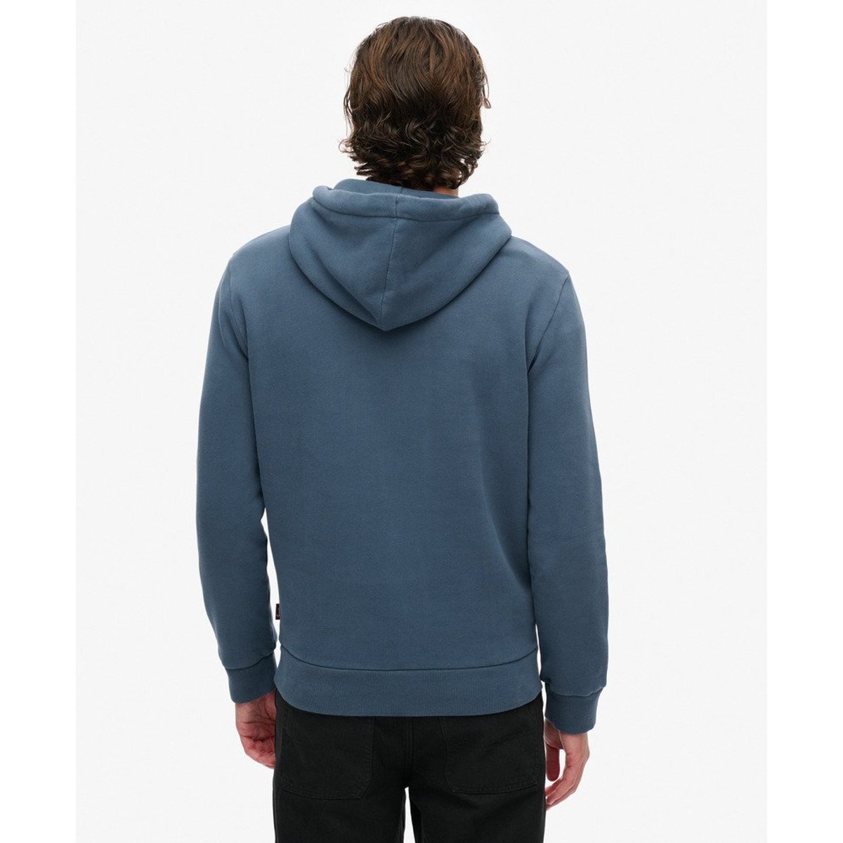 Sweat à capuche Vintage Logo Tokyo bleu encre, SUPERDRY