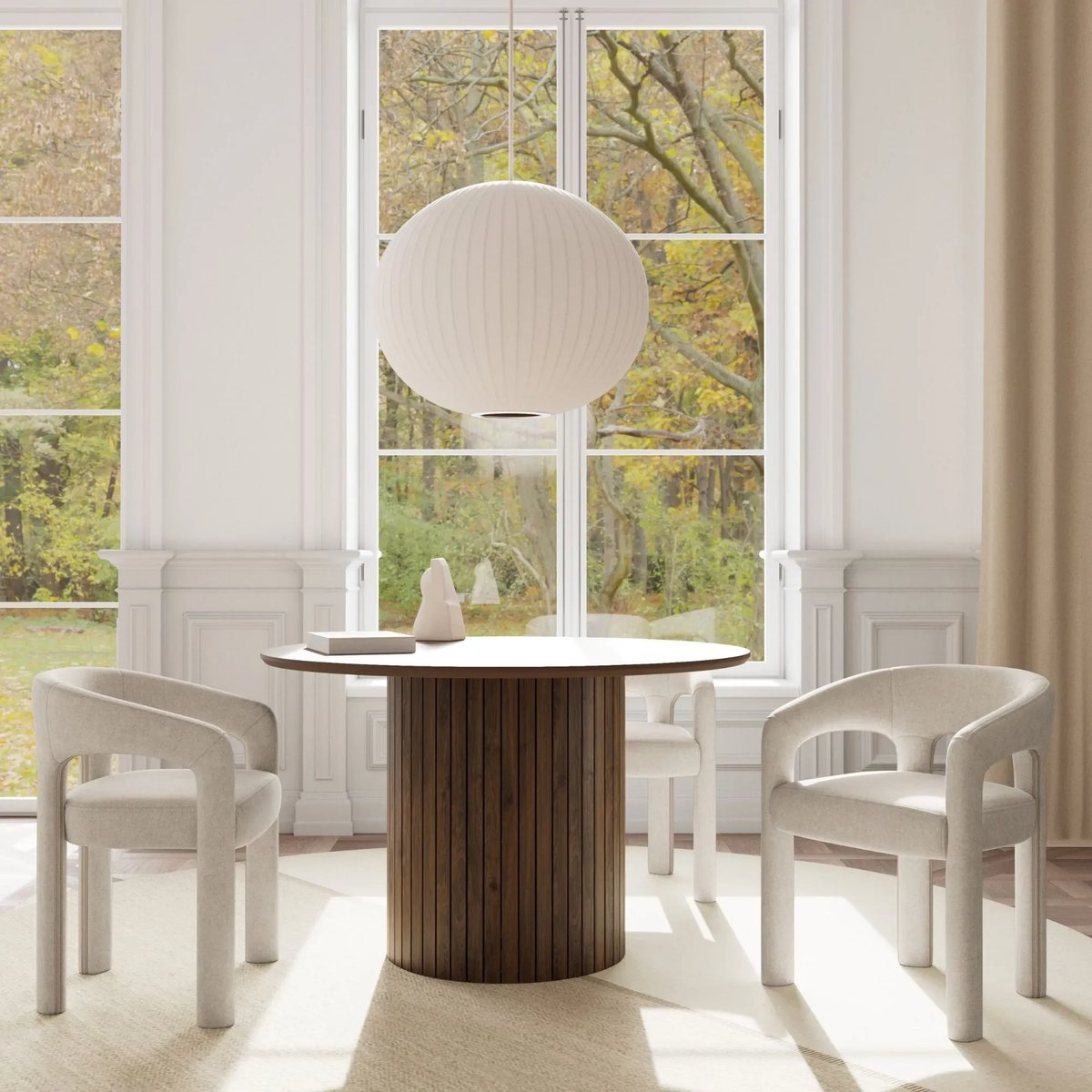 Fauteuil de salle à manger à accoudoirs en tissu - ARTEMIS beige, HELLIN, DEPUIS 1862