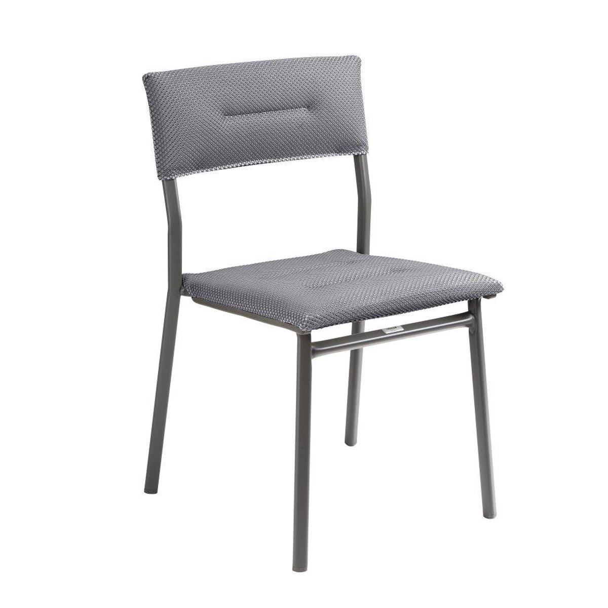 Chaise de jardin matelassée - ORON gris silver, LAFUMA MOBILIER