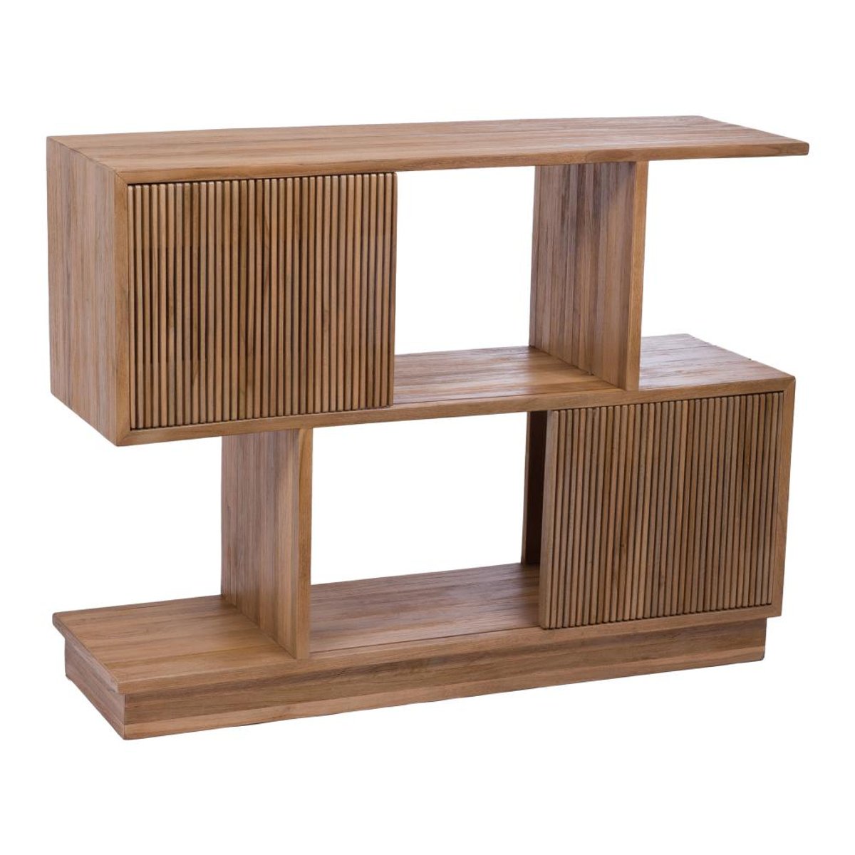 Console à portes coulissantes en teck L116 cm Calopsite marron, AMADEUS