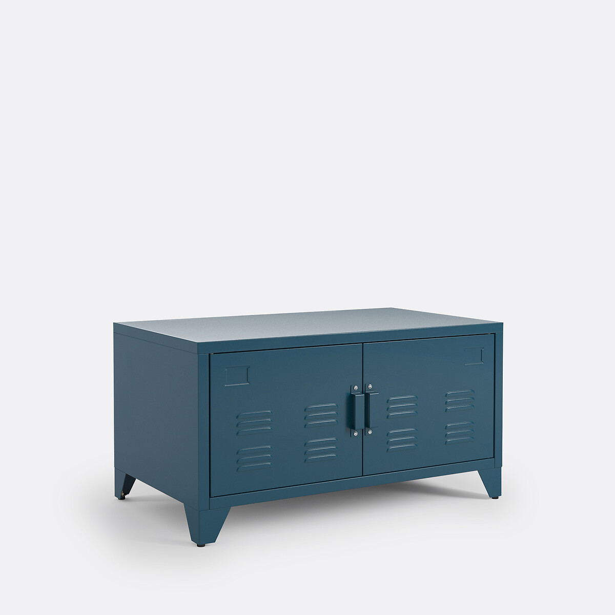 Meuble bas 2 portes en métal acier, Hiba bleu de prusse, LA REDOUTE INTERIEURS