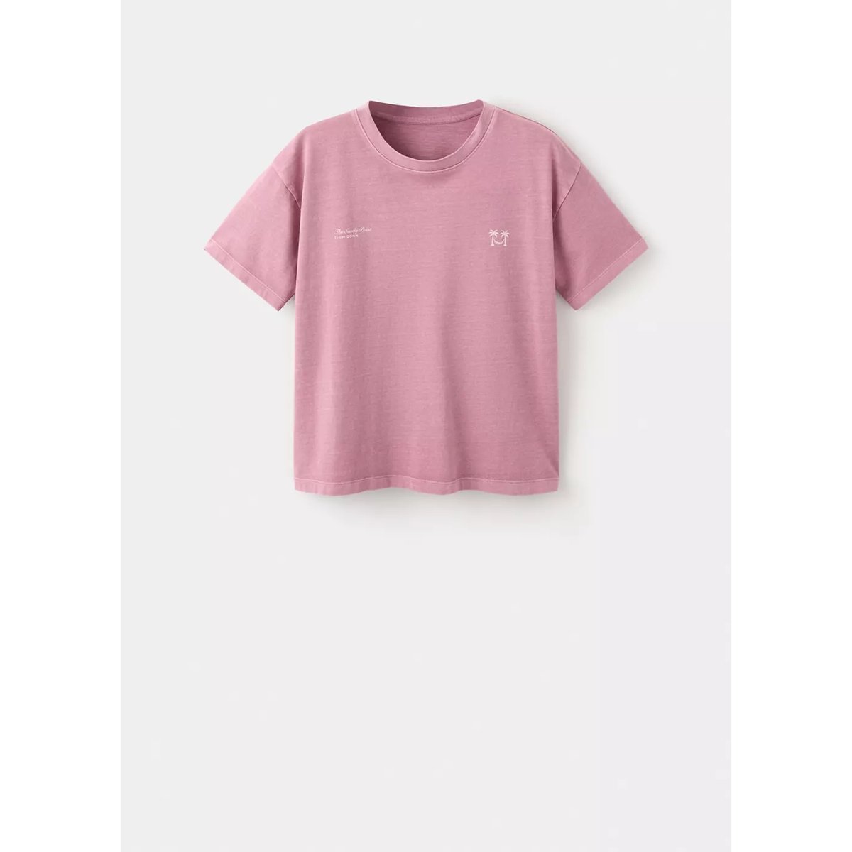 T-shirt 100 % coton motif rose, MANGO TEEN