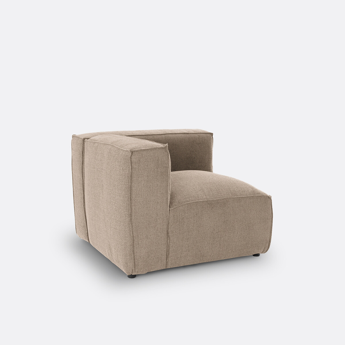 Elément d'angle pour canapé modulable, en tissu texturé, SEVEN taupe, LA REDOUTE INTERIEURS